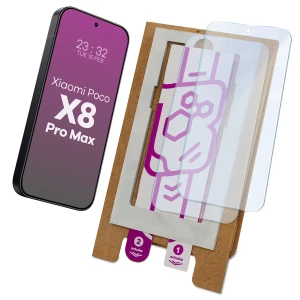 2x Szkło hybrydowe z eko aplikatorem Bizon Eplikator Hybrid Mule do Xiaomi POCO X8 Pro Max