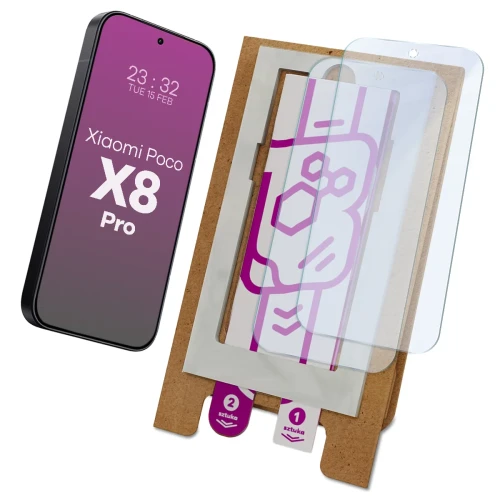 2x Szkło hybrydowe z eko aplikatorem Bizon Eplikator Hybrid Mule do Xiaomi POCO X8 Pro (1/5)