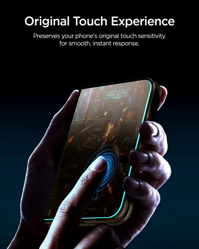 Szkło prywatyzujące do etui + Aplikator Spigen Glas.tR EZ Fit Pro Privacy 2-Pack (AC) do iPhone Duo (8/15)