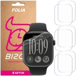 Folia ochronna na ekran zegarka Bizon Watch Film HydroFlex do Apple Watch Series 12 46mm, 6 sztuk