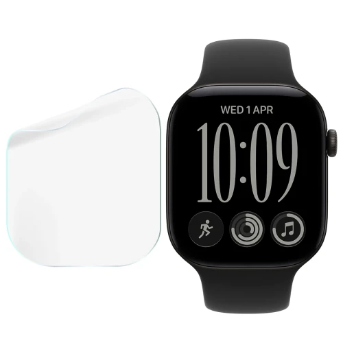 Folia ochronna na ekran zegarka Bizon Watch Film HydroFlex do Apple Watch Series 12 46mm, 6 sztuk (4/5)