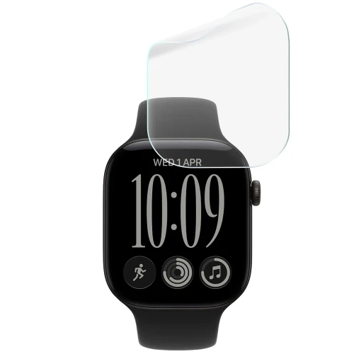 Folia ochronna na ekran zegarka Bizon Watch Film HydroFlex do Apple Watch Series 12 46mm, 6 sztuk (5/5)