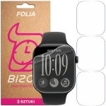Folia ochronna na ekran zegarka Bizon Watch Film HydroFlex do Apple Watch Series 12 46mm, 3 sztuki