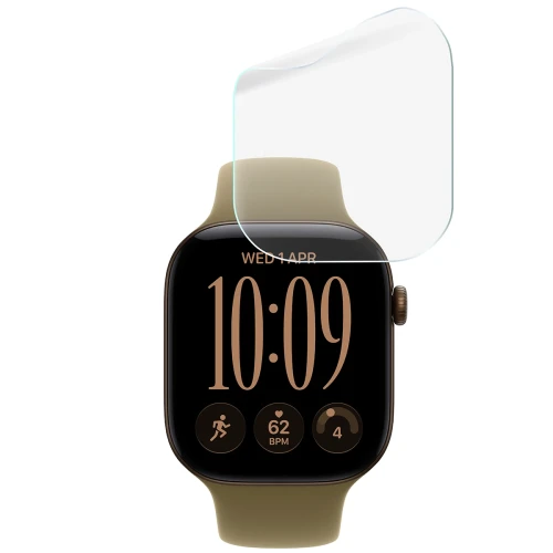 Folia ochronna na ekran zegarka Bizon Watch Film HydroFlex do Apple Watch Series 12 42mm, 3 sztuki (5/5)