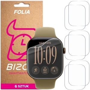 Folia ochronna na ekran zegarka Bizon Watch Film HydroFlex do Apple Watch Series 12 42mm, 6 sztuk
