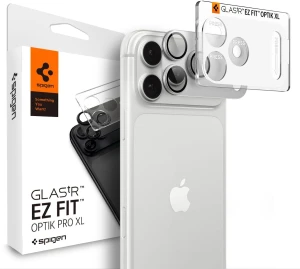 Szkło na aparat Spigen Glas.tR Ez Fit Optik Pro XL 1-Pack do iPhone 18 Pro Max, srebrne