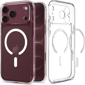 Etui Spigen Ultra Hybrid Mag do MagSafe do iPhone 18 Pro, przezroczysto-białe
