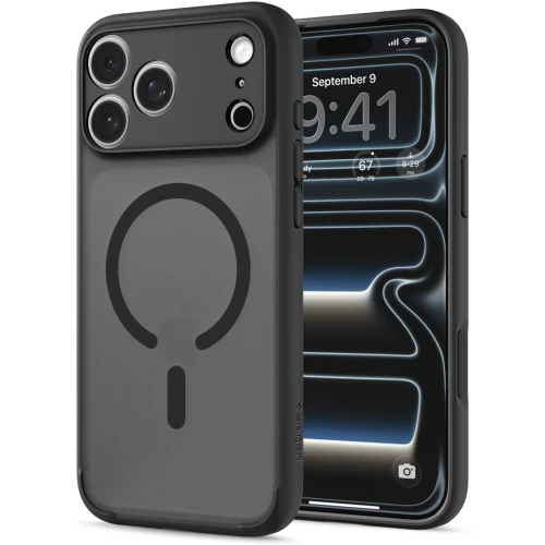 Etui Spigen Ultra Hybrid Mag do MagSafe do iPhone 18 Pro Max, półprzezroczysto-czarne (9/16)