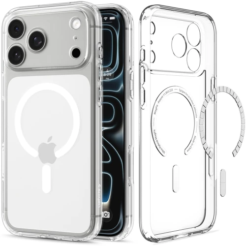 Etui Spigen Ultra Hybrid Mag do MagSafe do iPhone 18 Pro Max, przezroczysto-białe (7/16)