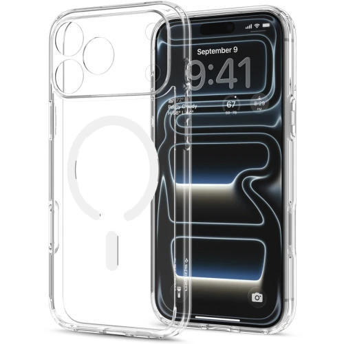 Etui Spigen Ultra Hybrid Mag do MagSafe do iPhone 18 Pro Max, przezroczysto-białe (8/16)