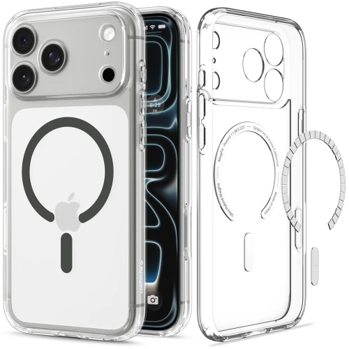 Etui Spigen Ultra Hybrid Mag do MagSafe do iPhone 18 Pro Max, przezroczysto-szare (7/16)