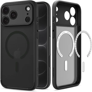 Etui Spigen Ultra Hybrid Mag do MagSafe do iPhone 18 Pro, półprzezroczysto-czarne