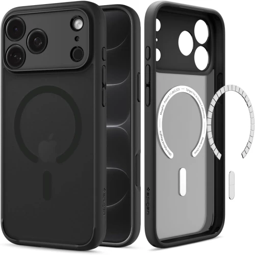 Etui Spigen Ultra Hybrid Mag do MagSafe do iPhone 18 Pro, półprzezroczysto-czarne (1/16)
