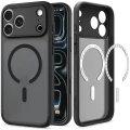 Etui Spigen Ultra Hybrid Mag do MagSafe do iPhone 18 Pro, półprzezroczysto-czarne (7/16)