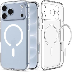 Etui Spigen Ultra Hybrid Mag do MagSafe do iPhone 18 Pro, półprzezroczysto-białe
