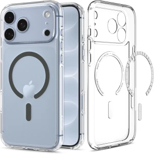 Etui Spigen Ultra Hybrid Mag do MagSafe do iPhone 18 Pro, przezroczysto-szare