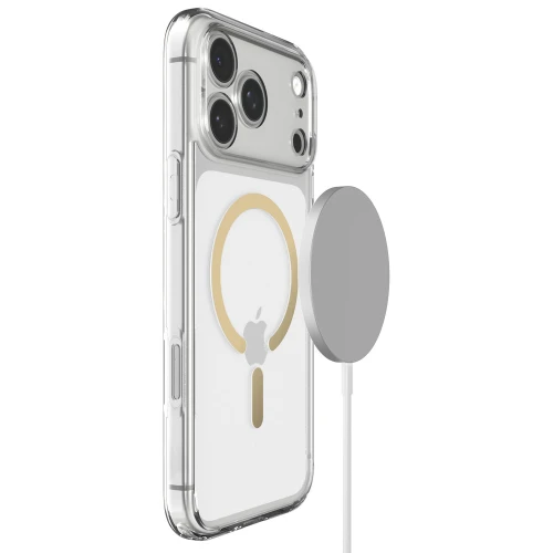 Etui Spigen Ultra Hybrid Mag do MagSafe do iPhone 18 Pro Max, przezroczysto-złote (10/16)