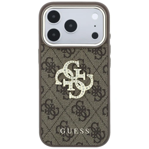 Etui Guess 4G Big Strass Logo 4G Classic Logo do iPhone 18 Pro / 17 Pro, brązowe