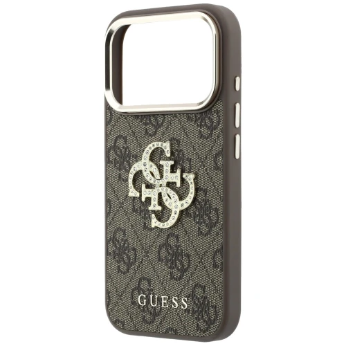 Etui Guess 4G Big Strass Logo 4G Classic Logo do iPhone 18 Pro / 17 Pro, brązowe