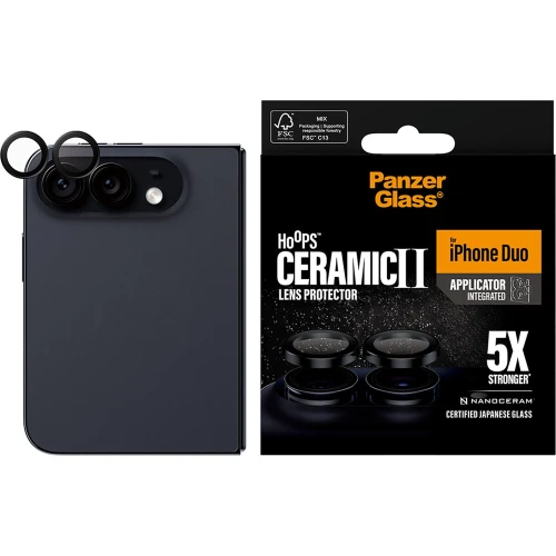 Szkło ceramiczne na aparat z aplikatorem PanzerGlass Hoops Ceramic II do iPhone Duo (4/6)