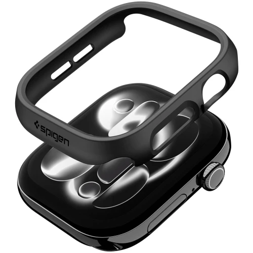 Etui Spigen Thin Fit do Apple Watch Series 12 46mm, czarny (7/16)