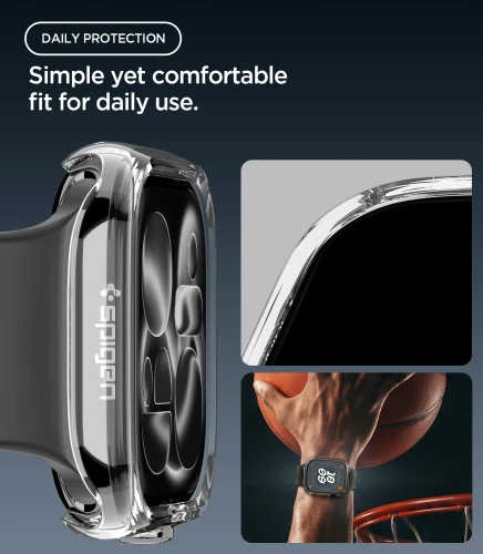 Etui Spigen Thin Fit do Apple Watch Series 12 42mm, przezroczyste (4/16)