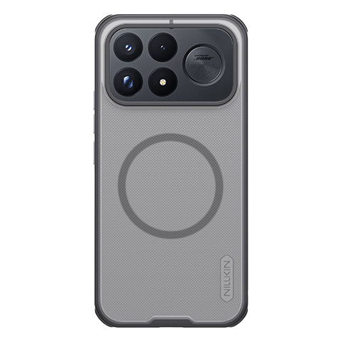 Etui Nillkin Frosted Shield Pro Magnetic do MagSafe do Xiaomi POCO F9 Pro, przydymione z czarną ramką (1/13)