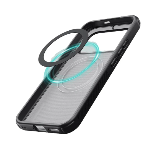 Etui Nillkin Frosted Shield Pro Magnetic do MagSafe do Xiaomi POCO F9 Pro, przydymione z czarną ramką (4/13)