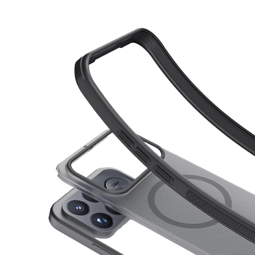 Etui Nillkin Frosted Shield Pro Magnetic do MagSafe do Xiaomi POCO F9 Pro, przydymione z czarną ramką (7/13)
