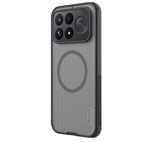 Etui Nillkin Frosted Shield Pro Magnetic do MagSafe do Xiaomi POCO F9 Pro, przydymione z czarną ramką (8/13)