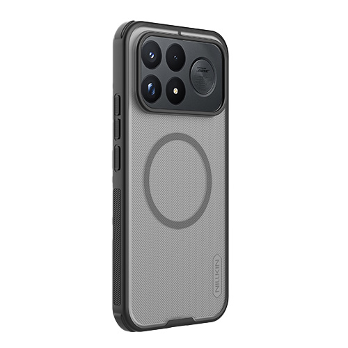 Etui Nillkin Frosted Shield Pro Magnetic do MagSafe do Xiaomi POCO F9 Pro, przydymione z czarną ramką (9/13)