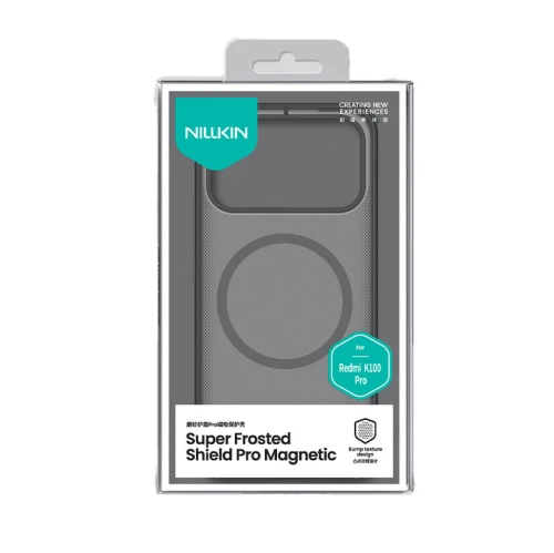 Etui Nillkin Frosted Shield Pro Magnetic do MagSafe do Xiaomi POCO F9 Pro, przydymione z czarną ramką (13/13)