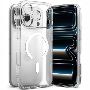 Etui Ringke Fusion Magnetic do MagSafe do iPhone 18 Pro / 17 Pro, przezroczysto-białe