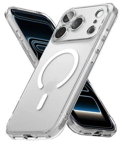 Etui Ringke Fusion Magnetic do MagSafe do iPhone 18 Pro / 17 Pro, przezroczysto-białe (4/8)