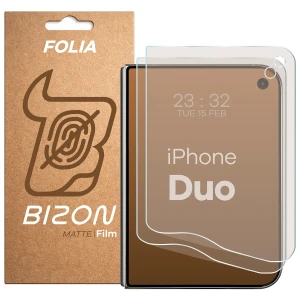 Folia matowa Bizon Film Matte Duo do iPhone Duo, 2 sztuki
