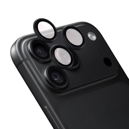 Szkło na aparat z aplikatorem Bizon Glass Snap Lens do iPhone 18 Pro / 18 Pro Max, 1 zestaw, czarna ramka (1/3)