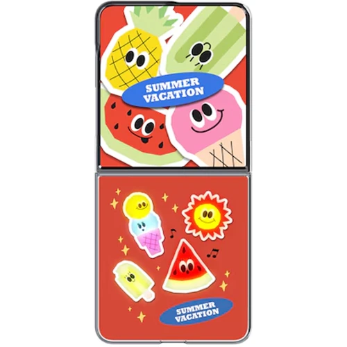 Etui Samsung FlipSuit Case do Galaxy Z Flip8, przezroczyste z wymienną czerwoną płytką (2/5)