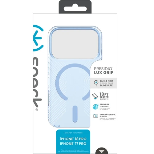Etui Speck Presidio Lux Grip do iPhone 18 Pro / 17 Pro do MagSafe, niebiesko-przydymione (10/10)