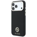 Etui Guess Grained Round Strass Logo do iPhone 18 Pro / 17 Pro do MagSafe, czarne