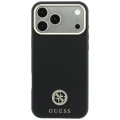 Etui Guess Grained Round Strass Logo do iPhone 18 Pro / 17 Pro do MagSafe, czarne
