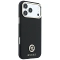 Etui Guess Grained Round Strass Logo do iPhone 18 Pro / 17 Pro do MagSafe, czarne