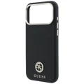 Etui Guess Grained Round Strass Logo do iPhone 18 Pro / 17 Pro do MagSafe, czarne