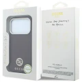 Etui Guess Grained Round Strass Logo do iPhone 18 Pro / 17 Pro do MagSafe, burgundowe