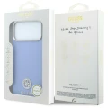 Etui Guess Grained Round Strass Logo do iPhone 18 Pro / 17 Pro do MagSafe, niebieskie