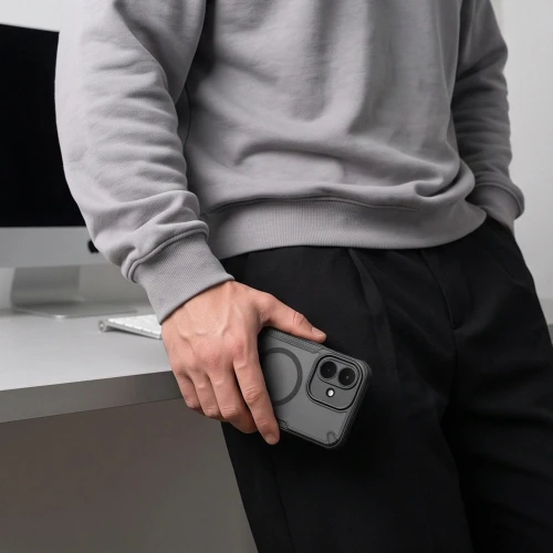 Etui Tech-Protect Rugged Shield do MagSafe do Xiaomi Redmi Note 17 Pro 5G, matowe przydymione z czarną ramką (7/9)