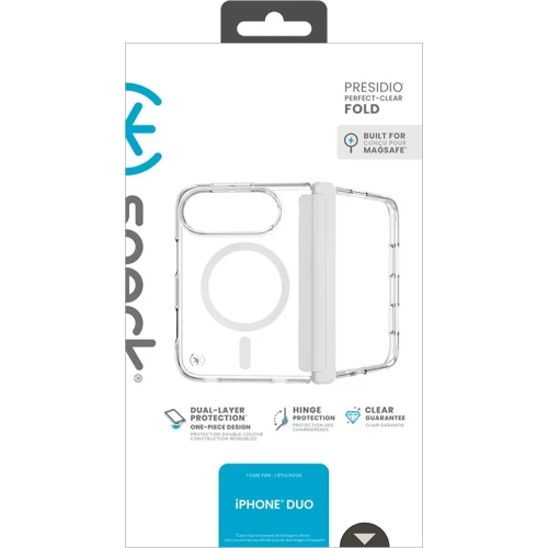 Etui Speck Presidio Perfect-Clear Fold do MagSafe do iPhone Duo, przezroczysto-szare (9/9)