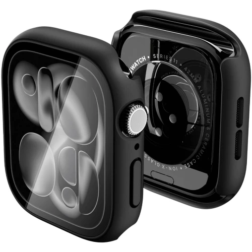 Etui + szkło Spigen Thin Fit 360 do Apple Watch Series 11 42mm / 10 42mm, czarny (9/13)