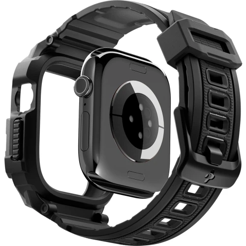 Etui z paskiem Spigen Rugged Armor Pro do Apple Watch Series 12 46mm, czarne (7/16)