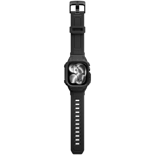 Etui z paskiem Spigen Rugged Armor Pro do Apple Watch Series 12 46mm, czarne (10/16)