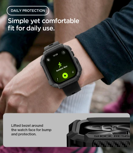 Etui Spigen Rugged Armor do Apple Watch Series 12 42mm, czarne (5/11)